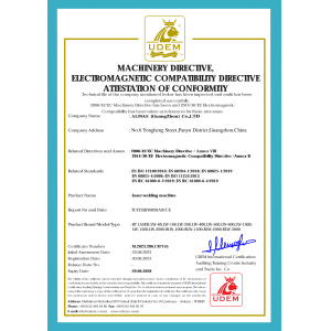 ALMAS Co., Ltd. Certifications