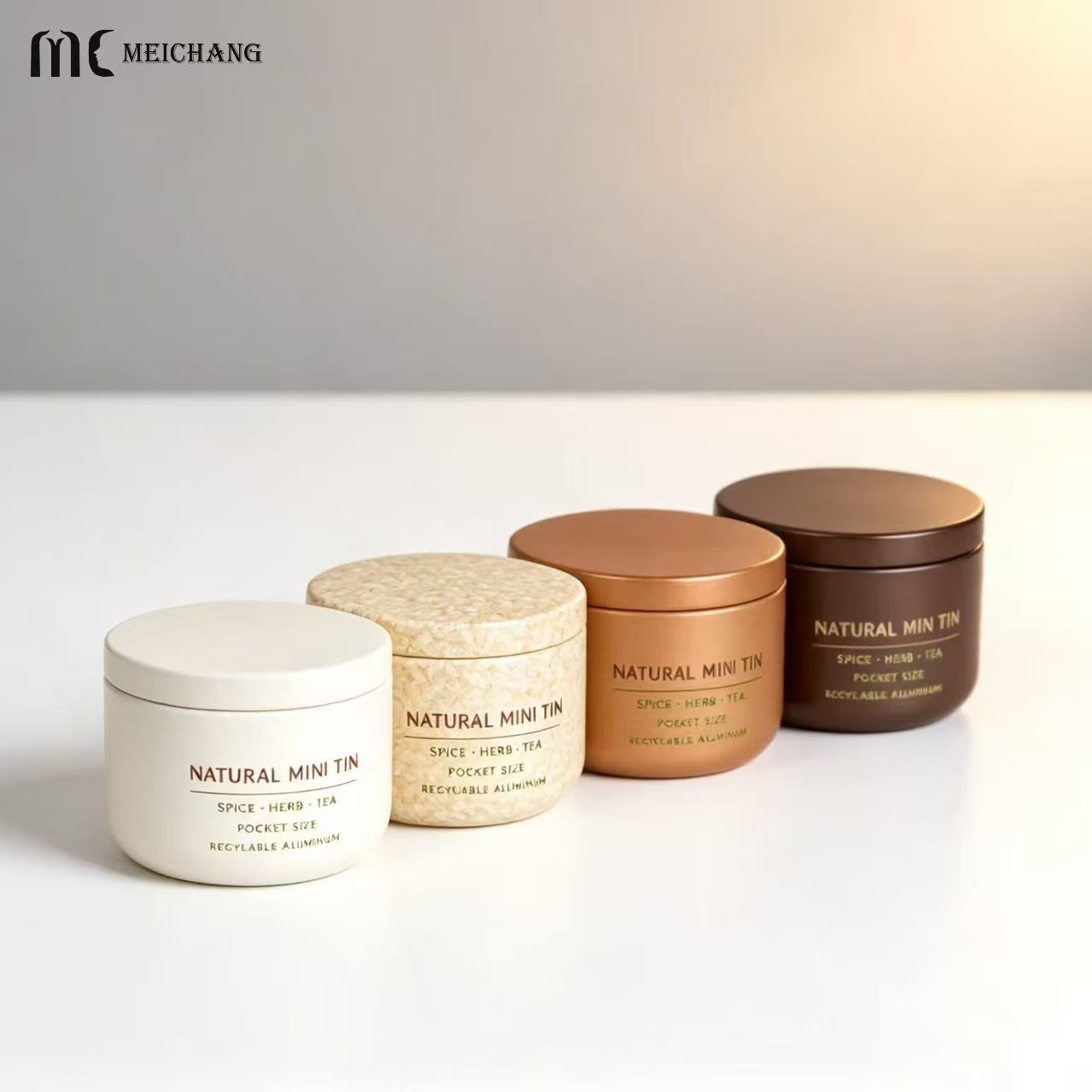 5-15g Refillable Aluminum Tin Jar with Screw-Top Lid for solid balm and skincare packaging(MC-807）