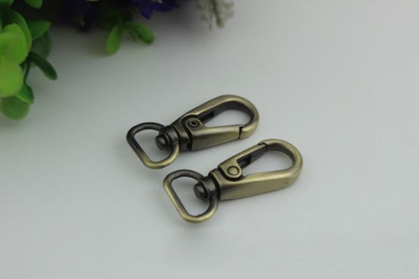 Manufacturing plating 6 color high quality metal d ring snap hooks 13 mm for handbag