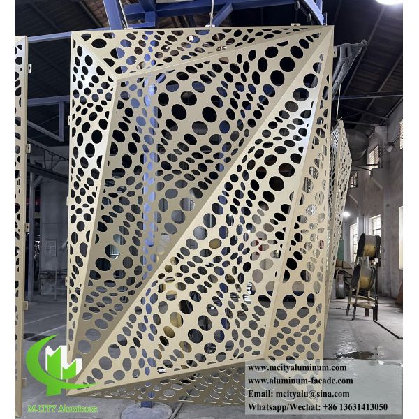 Conception de façade 3D tôle métallique revêtement d'aluminium tôle perforée