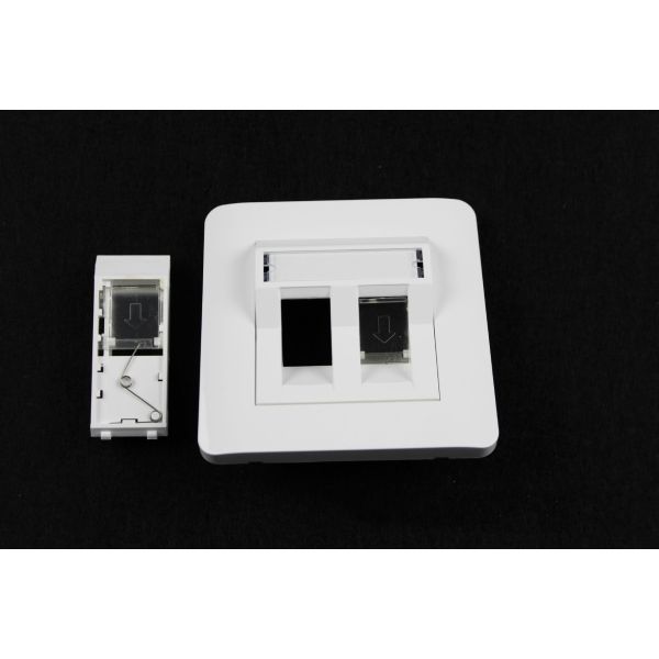 1pc/Poly Bag RJ45 Cat 5e Network Cable Faceplate