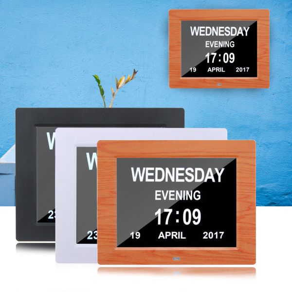 Digital Clock Invitation Lcd Video Greeting Card 5 Alarm Options 1024*768 Resolution