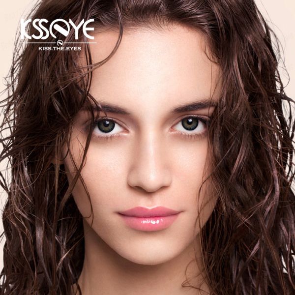 KSSEYE Natural Dark Circle Eye Natural Black Contacts Lens 14.2mm