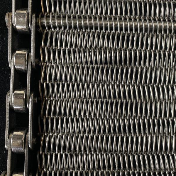 Food Wire Stainless Steel Mesh Belt With Spairal Mesh 50kg - 500kg Load Capacity
