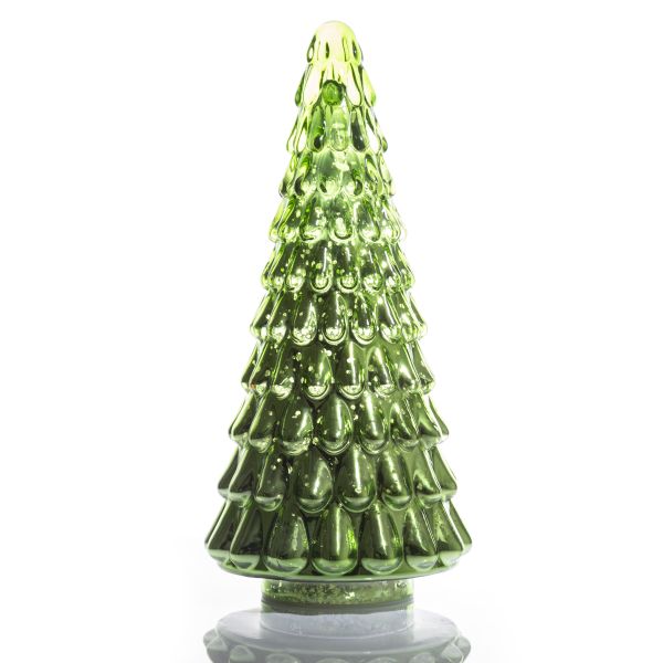 Christmas Tree Shape Decoration Battery Operated Glass Led Christmas Tree Lighting