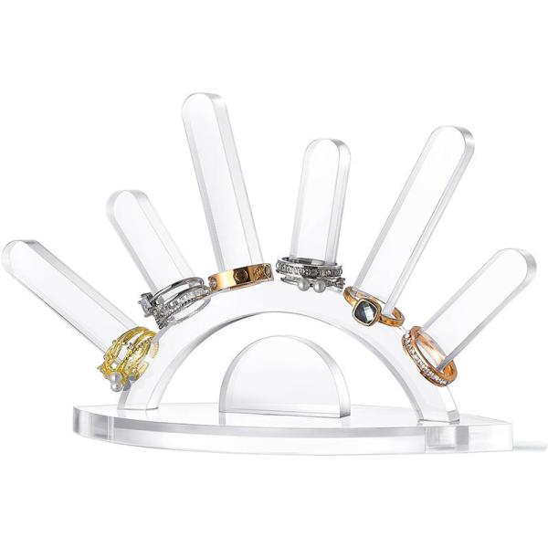 Custom Color Acrylic Display Lucite Ring Holder Organizer For Jewelry Collection