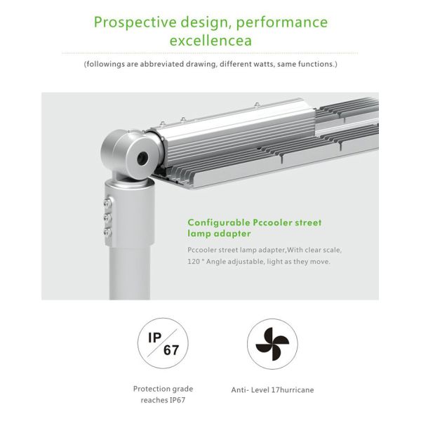 4000K 140lm/W 40W 60W IP66 Outdoor LED Street Light