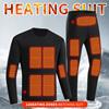 Winter Men Warm Electric Heating Suit Set Heating USB Heated Thermal Underwear Suit