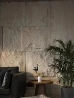 La pierre synthétique de polyuréthane lambrisse le faux revêtement mural en pierre 600*600mm