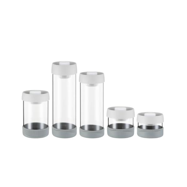 Microwave Safe Wide Mouth Glass Canister With Vacuum Lid 380ml To 1500ml