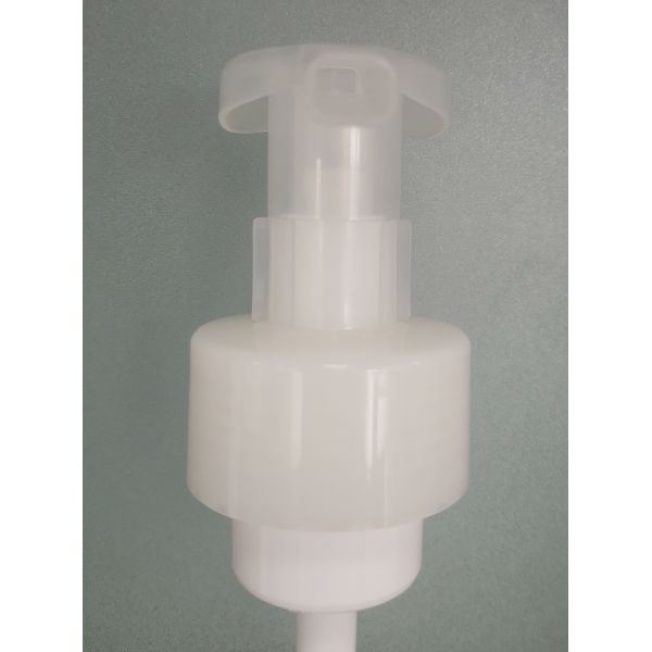 Dispenser à mousse de bouteille en bois blanc Dispenser transparent et modèle de fermeture 43-410-D