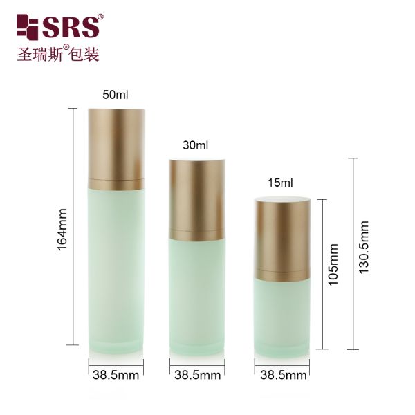 SRS-RS 15ml 30ml 50ml Empty Luxury High End Acrylic Lotion Pump Bottle Cosmetic Serum Packaging Wholesale