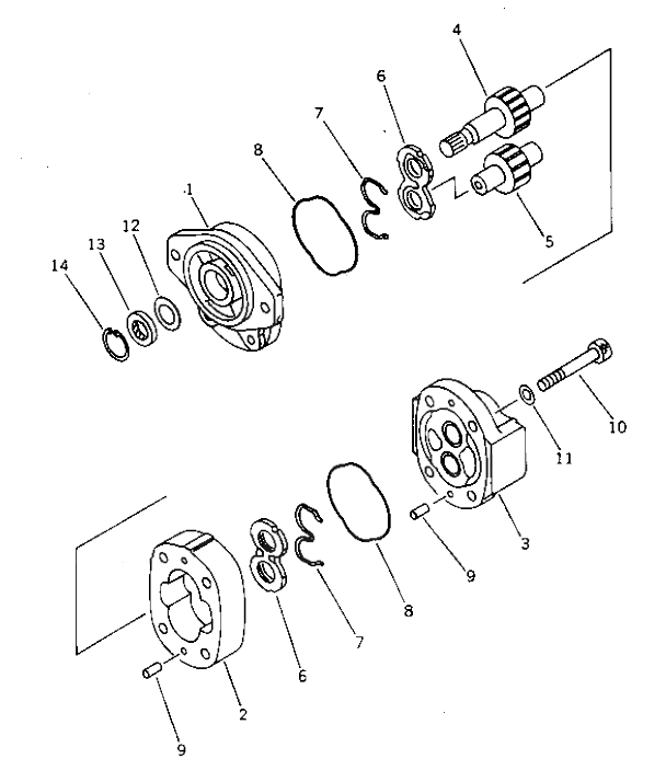 705-21-32051 насос бульдозера/насосы с зубчатой передачей литого железа гидравлические серебрят цвет