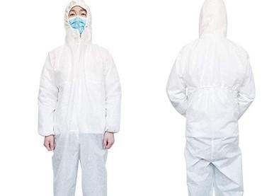 Safety Breathable Hooded White Disposable Overalls