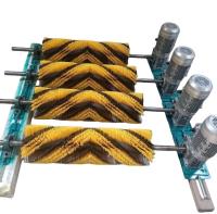 Nettoyeur de bande transporteuse à brosse rotative électrique en nylon résistant à l'usure pour cimenterie, mine de charbon et sablière