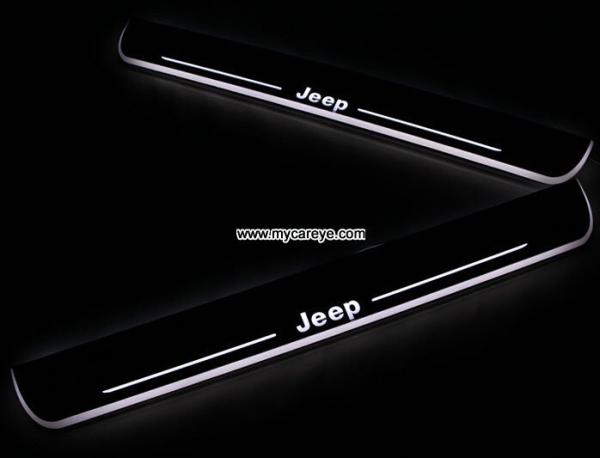 Jeep Grand Cherokee Scuff Plate LED Light Bar Car Door Scuff Plate