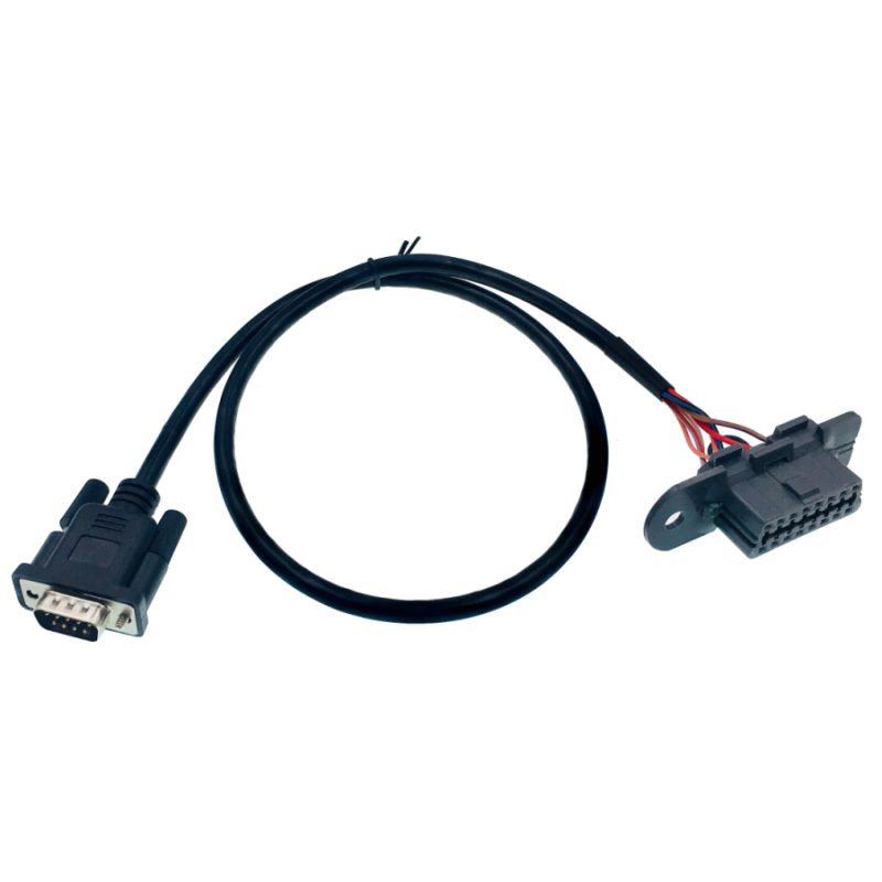 Custom Pinout Assignment DB9 to OBD2 OBDII Female Test Cable for Compact and High Temperature -20- 80°C Diagnosis