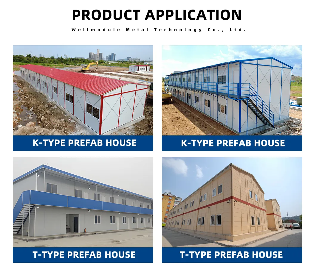 K Type Steel Structure Prefab House for Worker Accommodation, Temporary Office, Dormitory and Large Scale Engineering Projects