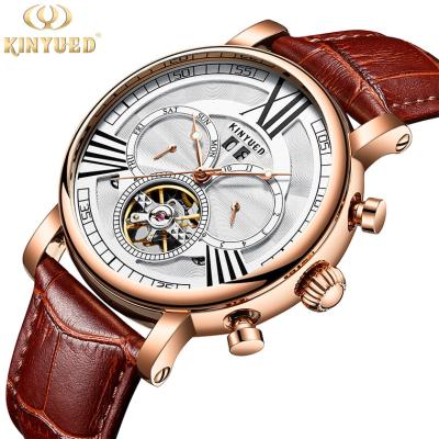Fashion brand KINYUED tourbillion watch mechanical luminous hand automatic mechanical mens watch