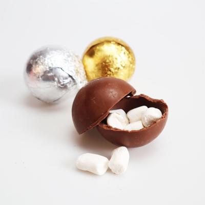 Milk  Chocolate Stuffed Marshmallows Cocoa Butter Chocolate Bomb Brown