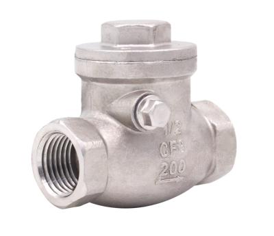 Fios femininos 1/2 polegada válvula de controlo de balanço WOG 200 PSI aço inoxidável SS304 CF8M NPT