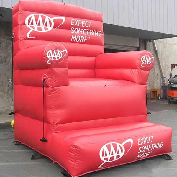 Age Range 14 Years Up Soft Inflatable PVC Chair Sofa with Logo Printing Customized