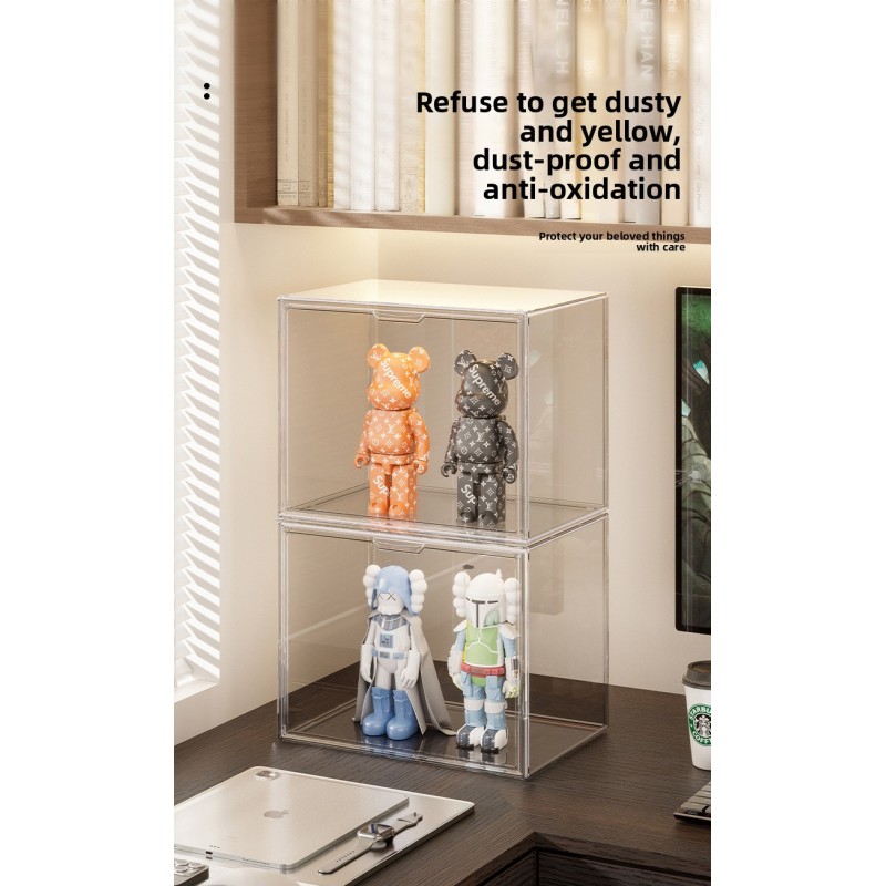 Factory Direct Clear Acrylic Storage Box Display Case Shoe Organizer Large Capacity Sturdy Action Figure Display