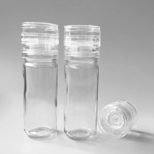 Glass Jar PC Cap 139mm 147g 100ml Glass Spice Grinder
