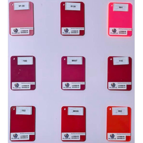 Colored acrylic sheets, cast acrylic sheets, specifically for outdoor advertising