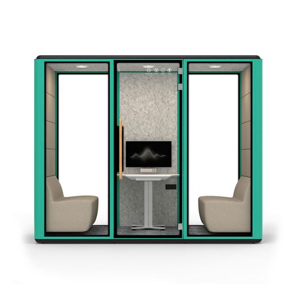 Стекло телефонных будок стручка офиса 81,6 дюймов зеленое звукоизоляционное акустическое закаленное