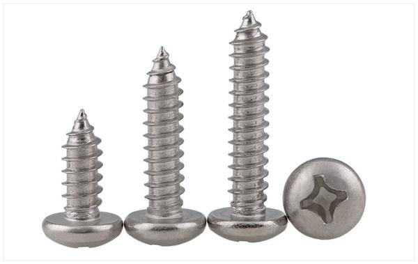 Stainless Steel Phillips Rounded Head Screws for Sheet Metal DIN7981 Pan Head Phillips Drive Tapping Screws
