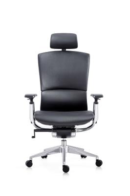60mm Nylon Castor Leather Office Swivel Chair 68*64*114 With Lift Armrest