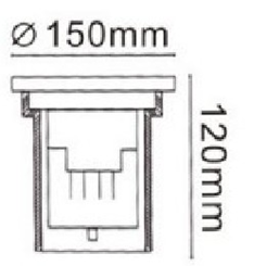 6W 7W LED Underground Light, High Power LED Underground Light, IP 67 LED Underground Light