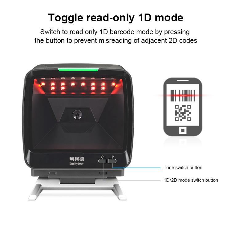 Блок развертки штрихкода платформы окна настольного хэндс-фри кода 1D 2D QR широкий просматривая