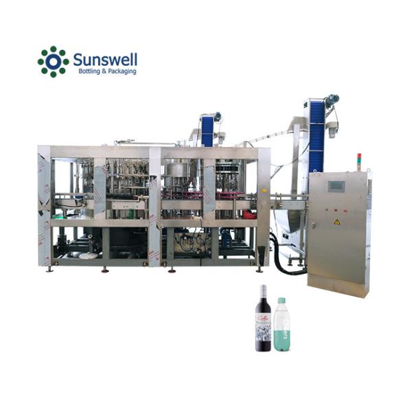 Bière complètement automatique de métier en plastique et boisson non alcoolisée mis en bouteille en verre rinçant remplissant doubles 4 de capsulage dans 1 système