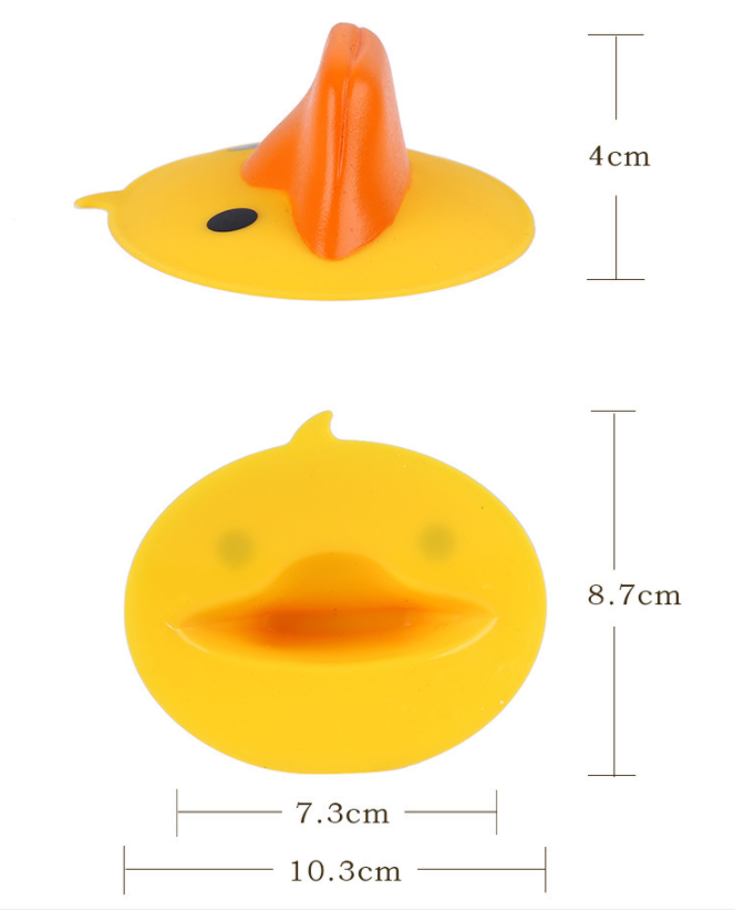 2pcs Silicone Oven Gloves 446F Heat Insulation Hot Plate Clip Cute Duck Pot Holders
