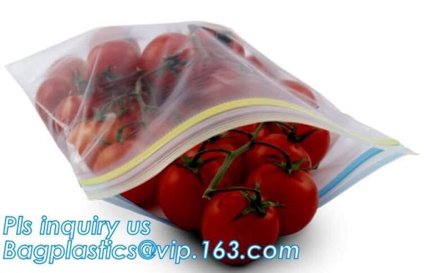 Double track zip loc bag made from food grade material for apple packing, double track zipper apple bag, Gallon Storage