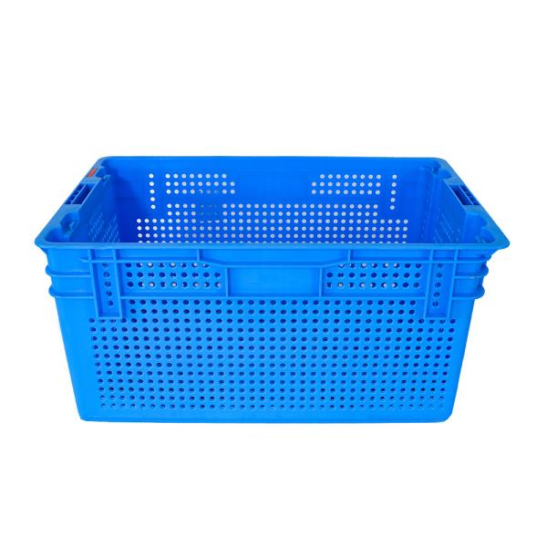 Cesto de frutas de plástico empilhável 640x415x305mm para organização e exibição