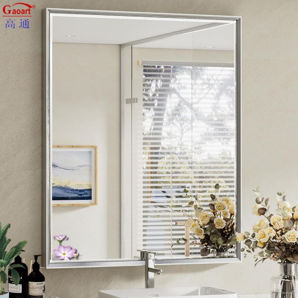 Bathroom Decoration Wall Stand Stick Plain Modern Long Size Home Decor Square Mirror