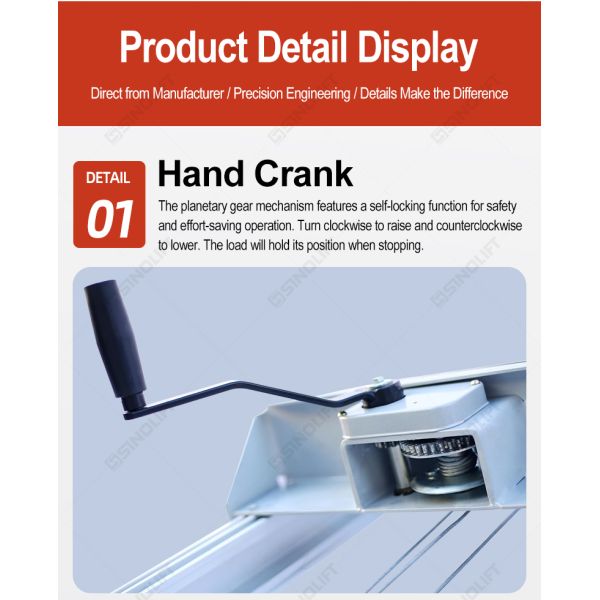 SINOLIFT DEP90 Lightweight Hand Winch Stacker