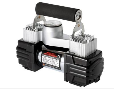 DC12V Double Cylinder Metal Car Air Compressor For Car Inflation Pump