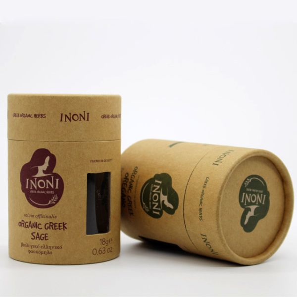 Kraft Paper Cosmetic Packaging for CBD Essential Oil Organic Herb Round Tube