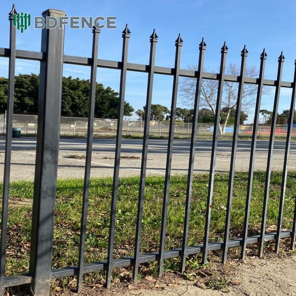 Modern Transparent Metal Tubular Fencing Unobstructed View