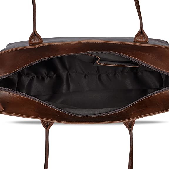 Búsqueda Vintage de computadora de cuero de bolso portátil, 16x21 bolso de oficina de trabajo