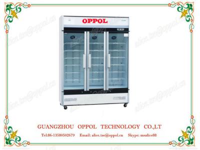 OP-712 Triple Glass Door 304 Stainless Steel Interior Pharmacy Storage Cooler