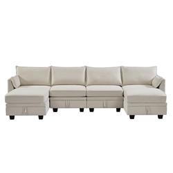 Multifunctional Contemporary Modular Sofa Bed Extendable Breathable