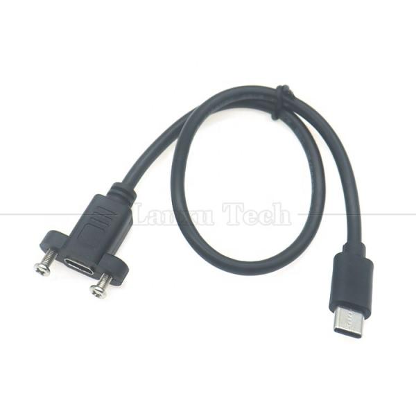 30cm 50cm Screw Panel Mount Male to Female USB Type C 3.1 Extension Cable
