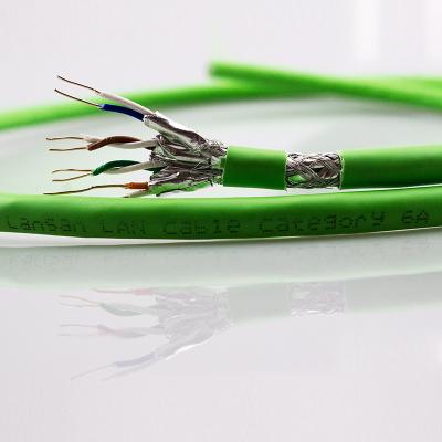 SFTP Cat6A Lan Cable, 23AWG LAN Cable Network Cable 30V com revestimento de PVC 305M