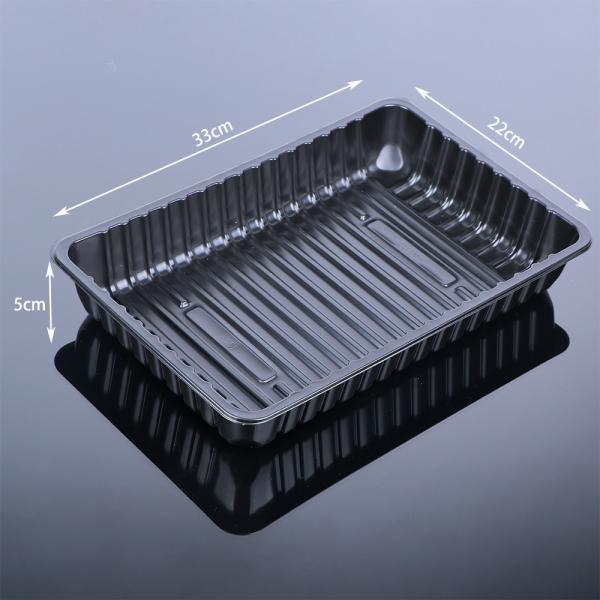 Disposable 33*22*5cm Plastic Food Tray Whole Chicken Meat Dessert Tray PP MAP Frozen Tray