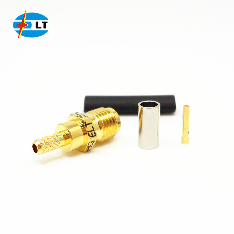 Brass Female 50Ω Impedance RG316 Cable SMA RF Connector